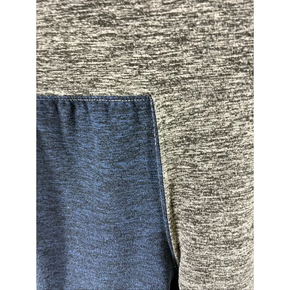 Free People Movement Boro Colorblock Leggings in Navy Blue and Gray Design Size